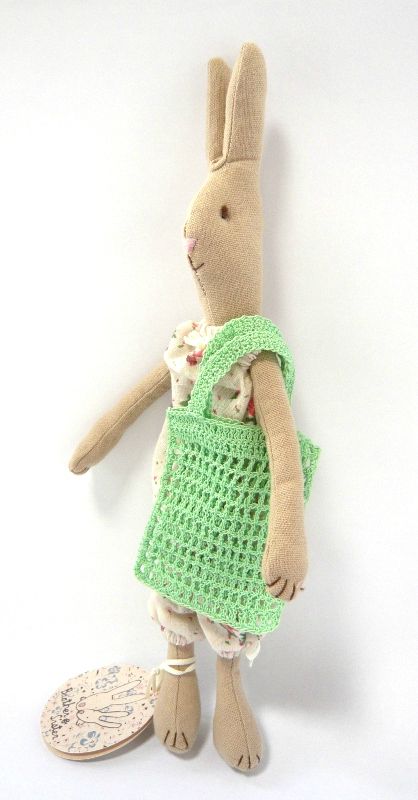 lapine small pyjama fleuri Maileg et sac au crochet