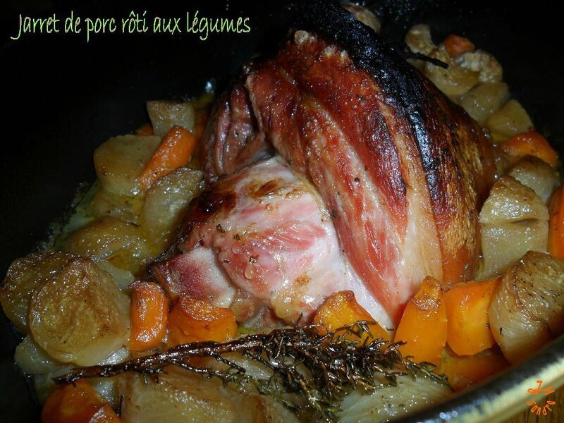 0914 Jarret de porc rôti aux légumes