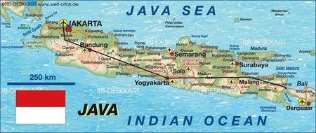Carte Indonésie Java