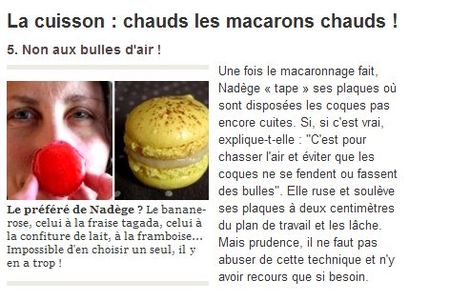 un article sur le site "côté maison" pour macarons addict recettes un article sur le site "côté maison" pour macarons addict