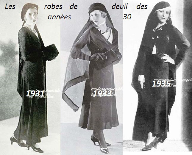 Robes de deuil années 30