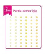 embellissement-scrapbooking-carterie-autocollant-pastilles-jaunes