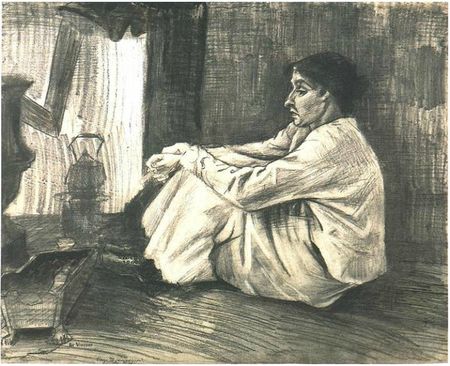 1882Sien-with-Cigar-Sitting-on-the-Floor-near-Stove