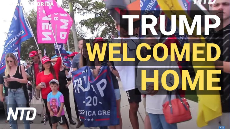 Donald TRump welcomed back home