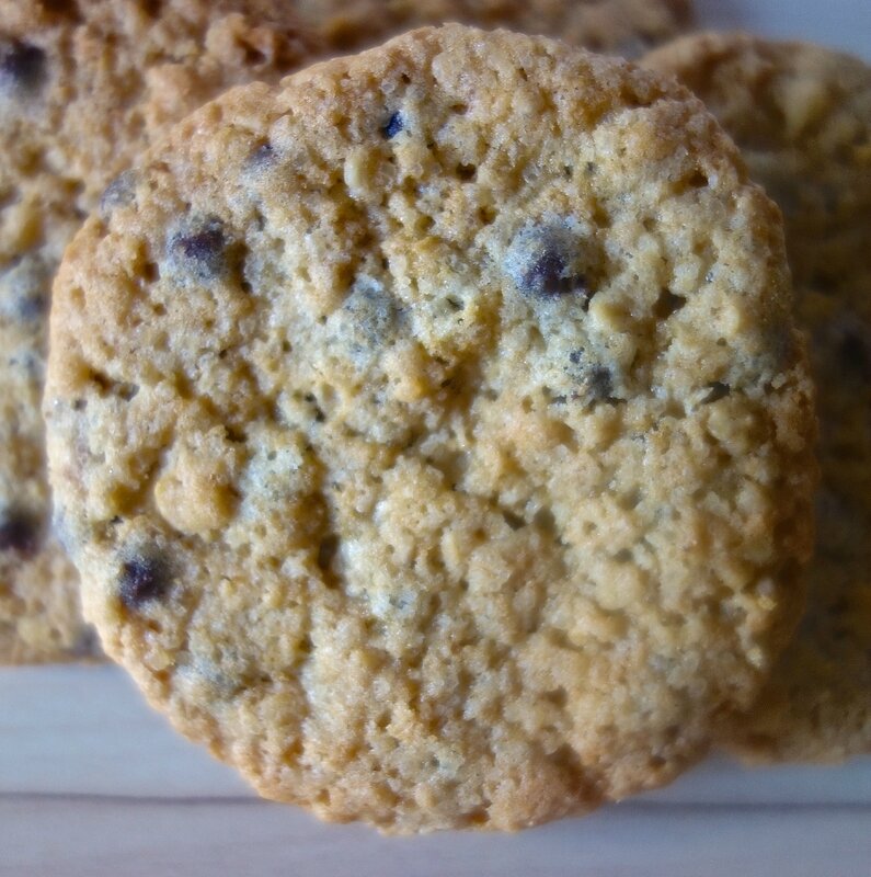 cookies aux perles de chocolat et flocons d'avoine