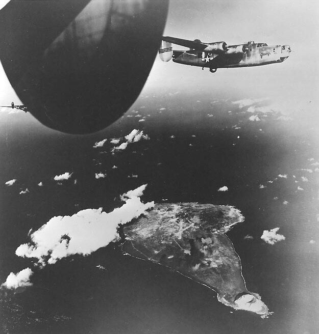 B-24_Liberators_after_attacking_Iwo_Jima_15_December_1944