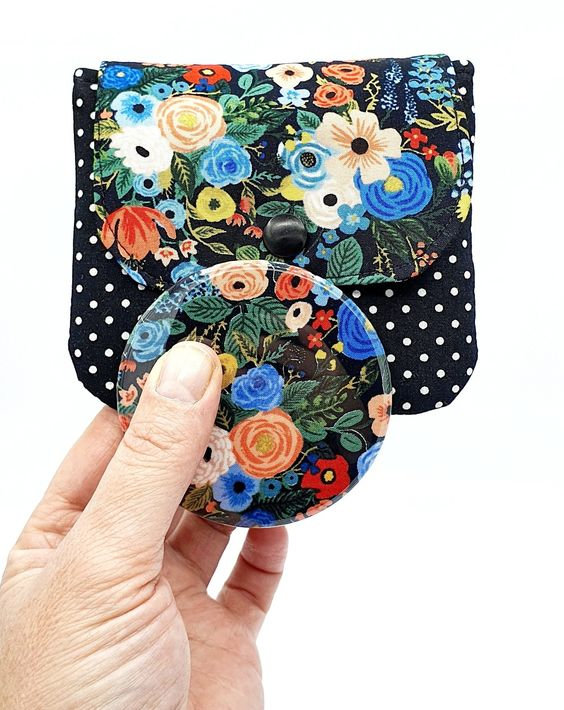 pochette et miroir de poche rifle paper and co noir