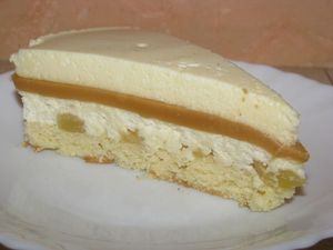 recettes Entremets pommes, vanille et caramel au beurre salé