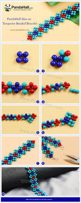 3-PandaHall Idea on Turquoise Beaded Bracelet