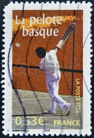 17297737-france--circa-2005-un-timbre-imprime-en-france-montre-la-pelote-basque-circa-2005