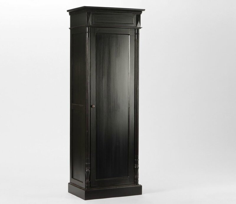 armoire noire 1 porte