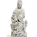 A Dehua figure of Guanyin, <b>17th</b>-<b>18th</b> <b>century</b>