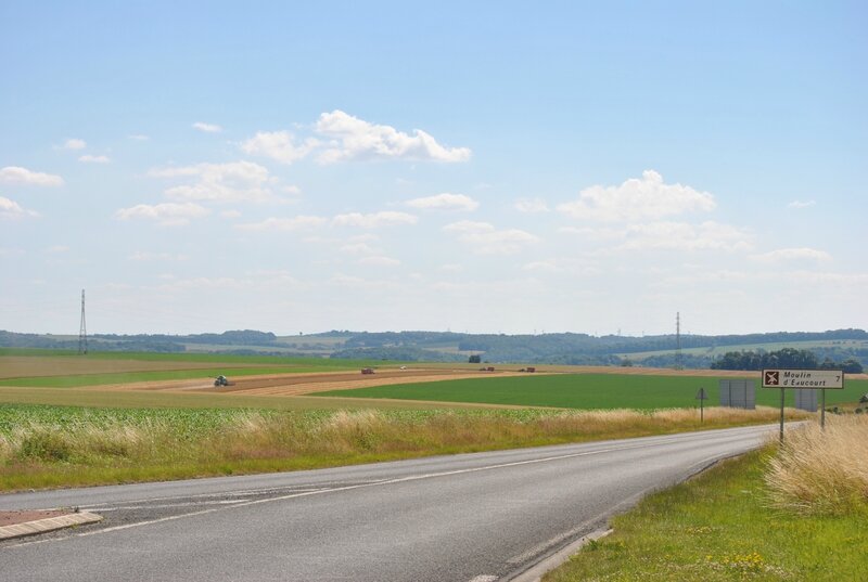 Vue prise en direction d'epagne-epagnette prise par le B17 en direction de la forêt d'Eu