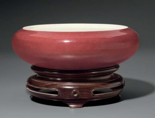 A copper-red-glazed, brush washer, China, Qing dynasty, 18th-19th century