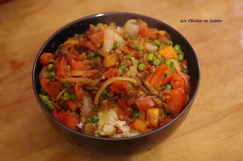 petit poids tomate échalotte viande hachée (2)