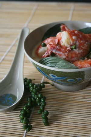Curry vert de crevettes 1