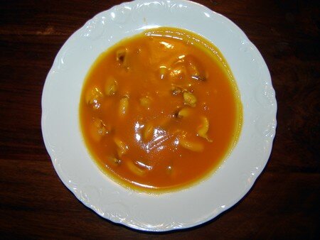 Velouté de Potiron aux Moules recettes plats moules marinière