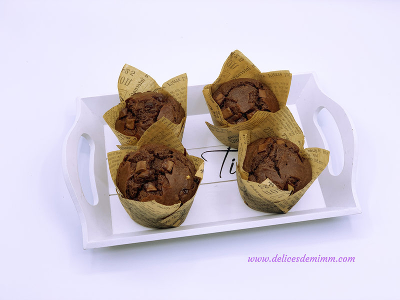 Muffins moelleux aux 2 chocolats 2
