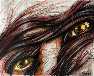 Cat's Eyes 73x60 acryl canvas