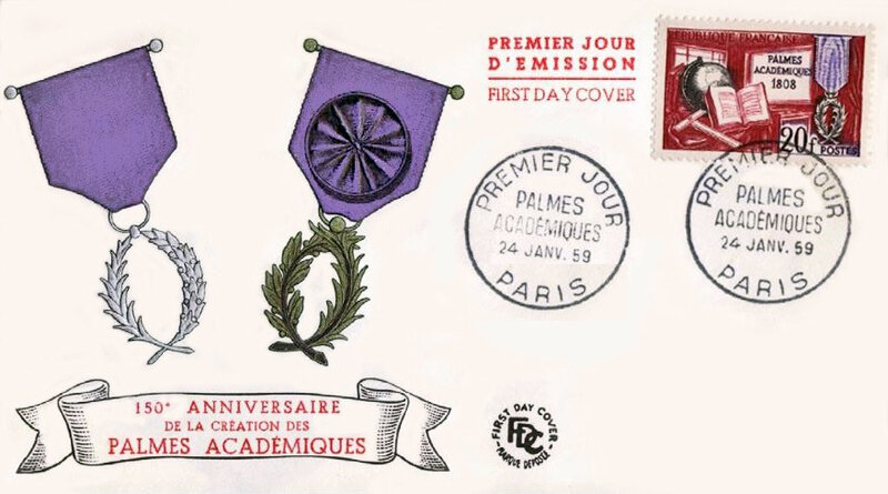 FDC 150e Anniversaire Palmes académiques 1959 R