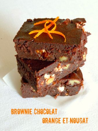 brownie orange cj=hocolat nougat noix pécan 1