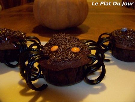 Muffins araignées recettes Muffins araignées