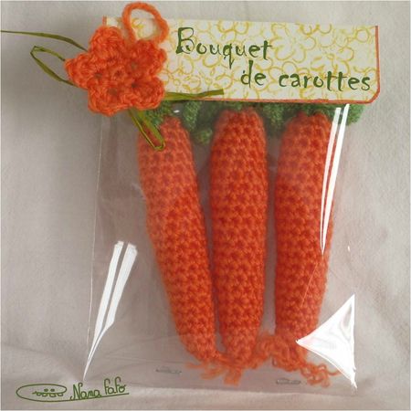 bouquet carottes au crochet