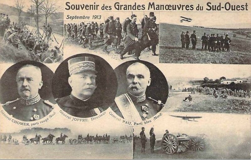 CPA Grandes manoeuvres 1913