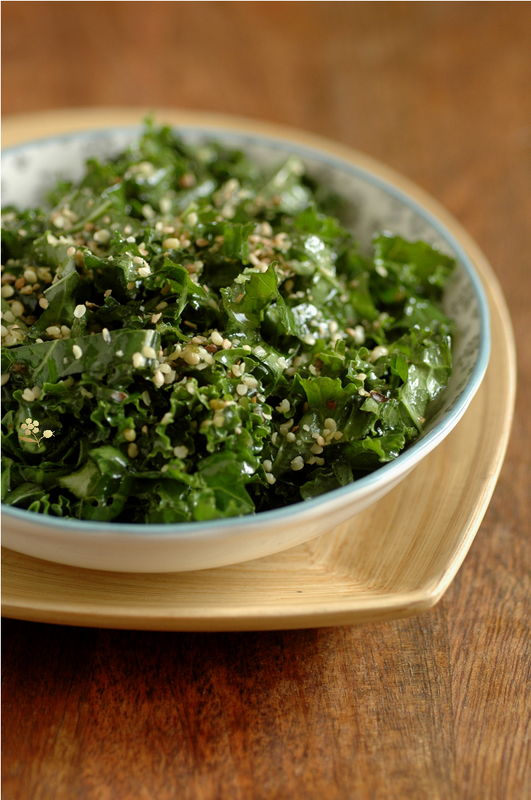 Salade chou kale mariné