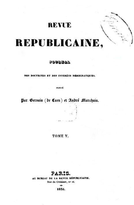 Revue républicaine tome V couv