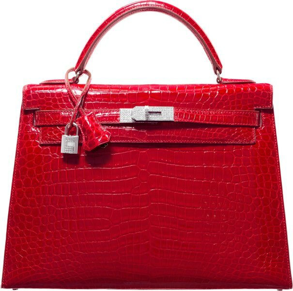 Sold at Auction: Hermes Jade Green Shiny Porosus Crocodile Birkin 30