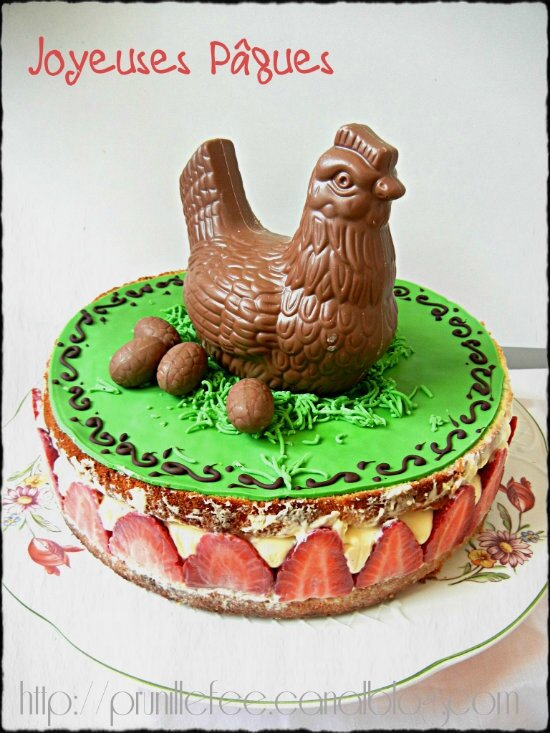 fraisier de Pâques prunillefee canalblog