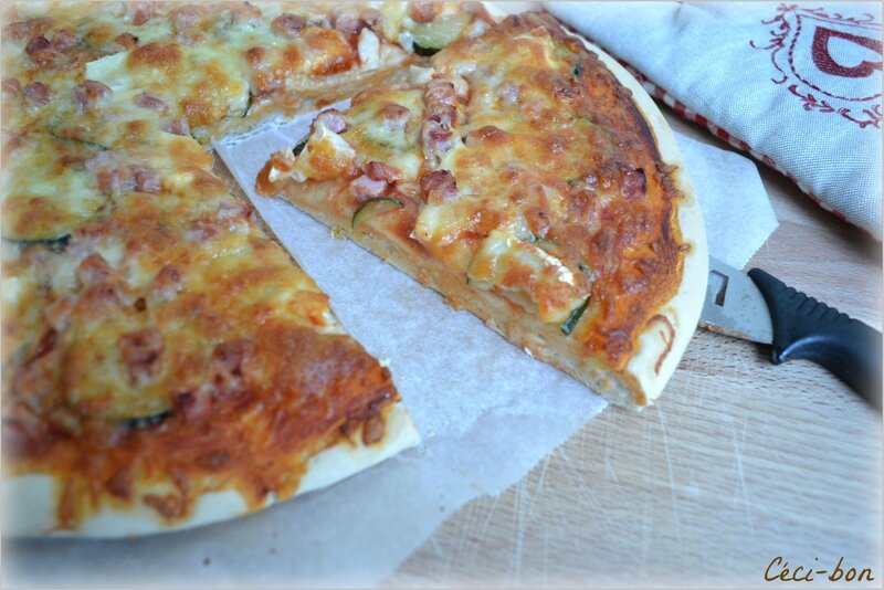 Découpe pizza courgette