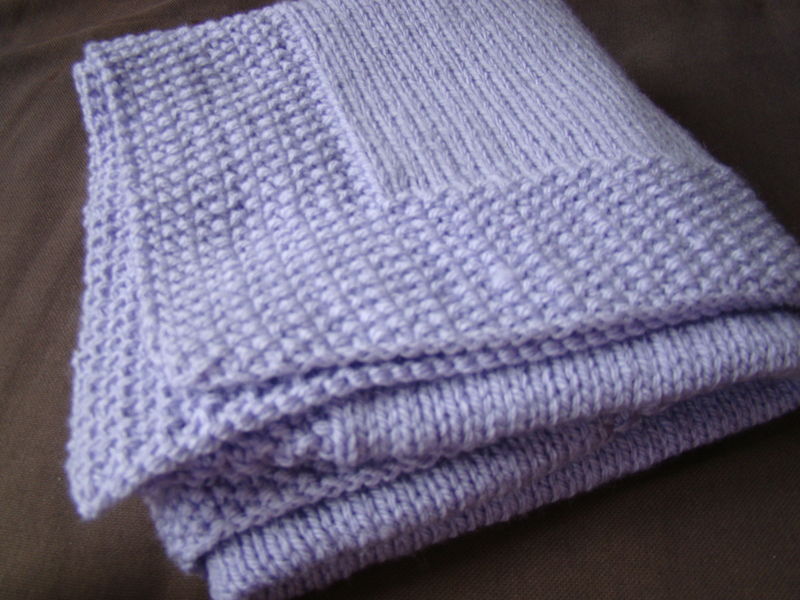 tricot couverture bebe patron