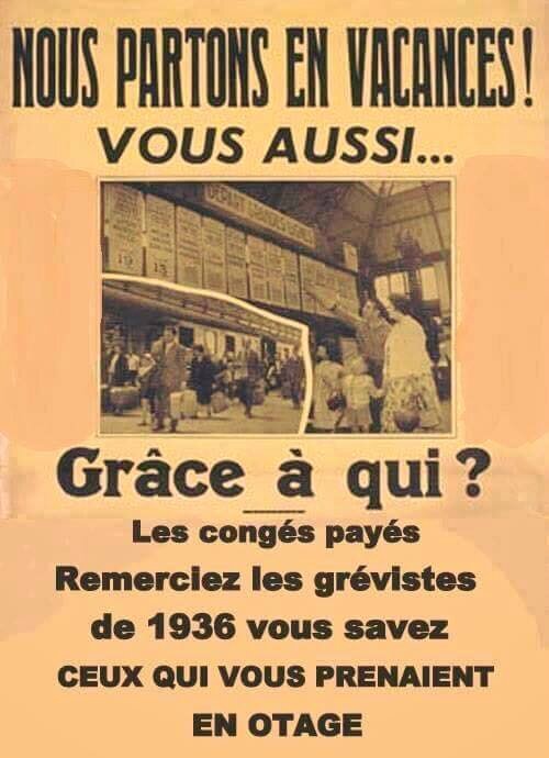Affiche grèves 1936 - Congés payés