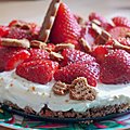 <b>Cheesecake</b> fraises et spéculoos (sans cuisson)