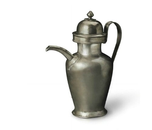 A large plain silver ovoid ewer and a cover, China, Tang dynasty (AD 618-907)