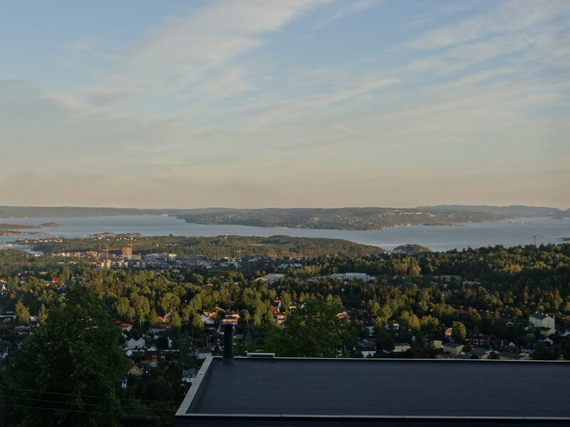 Vue sur le fjord depuis les hauteurs d'Oslo