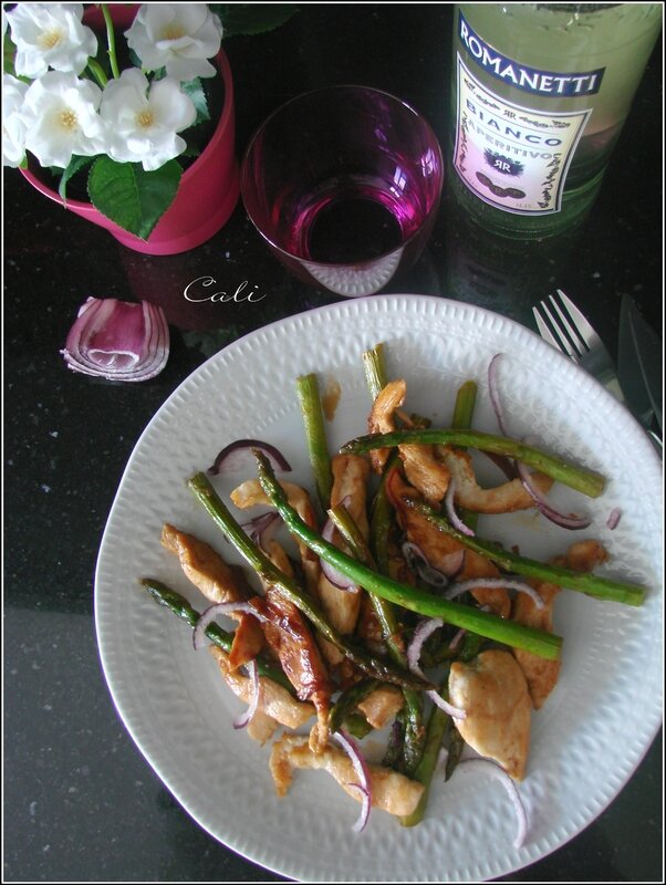 Poulet Sauté aux Asperges & au Romanetti 001