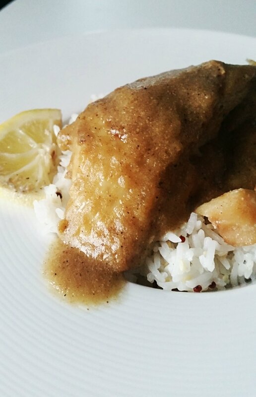 Poulet sauce aux pommes