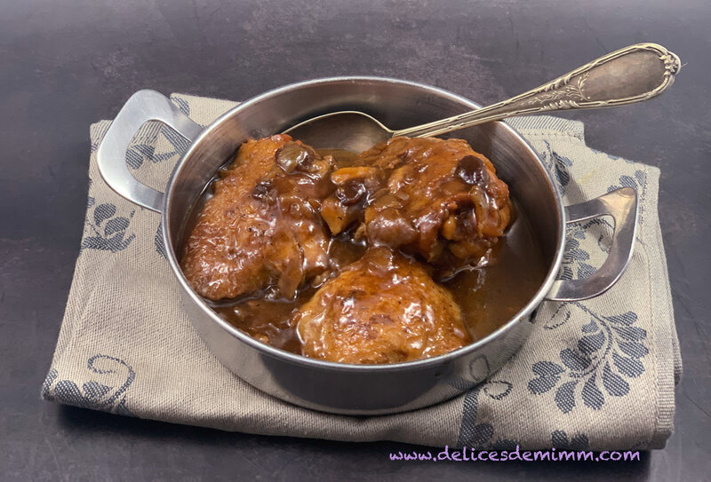 Hauts de cuisses de poulet sauce Lapin