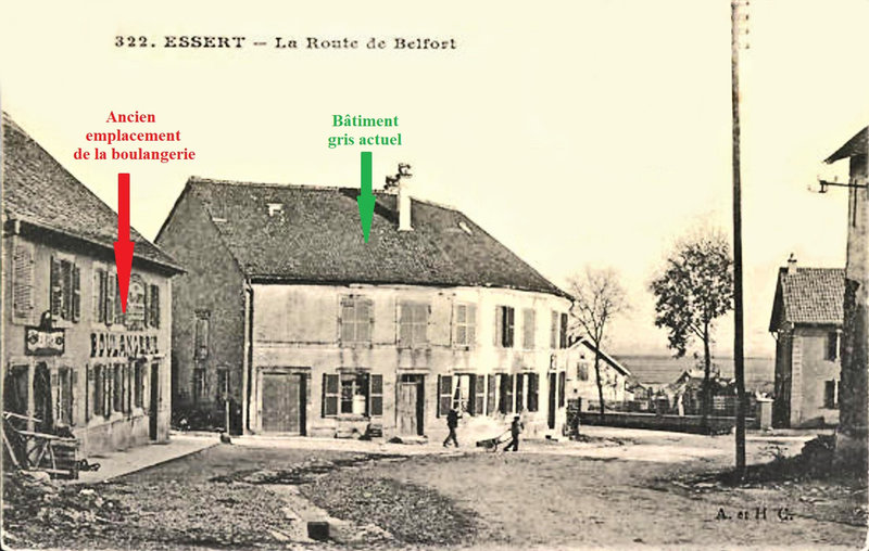 CPA Essert La route de Belfort