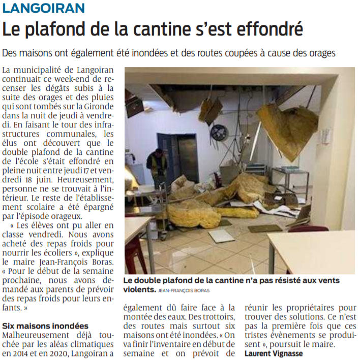 2021 06 20 SO Le plafond de la cantine s'est effondré