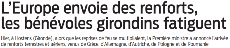 2022 08 12 SO L'Europe envoie des renforts les bénévoles girondins fatiguent