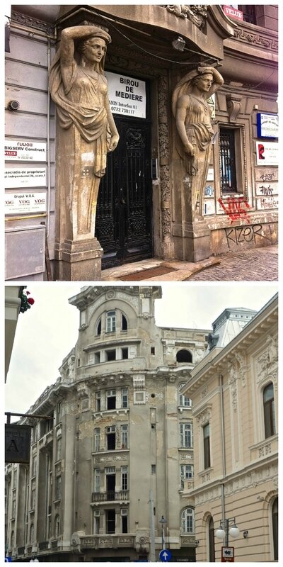 dans une rue de Bucarest