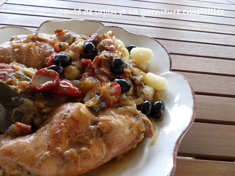 Sauté de lapin et sa garniture ensoleillée2