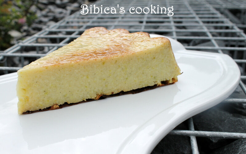 Flan sucré à la courgette part