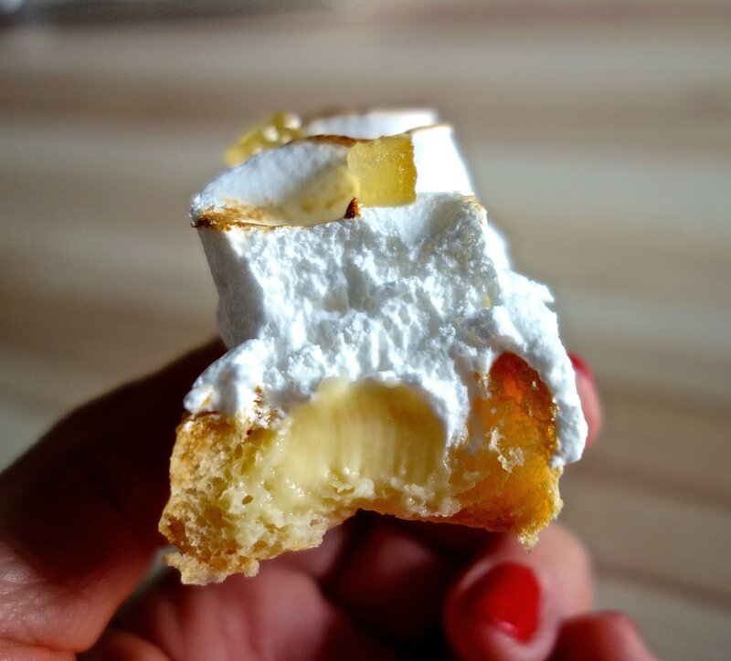 éclair lemon curd/meringue italienne