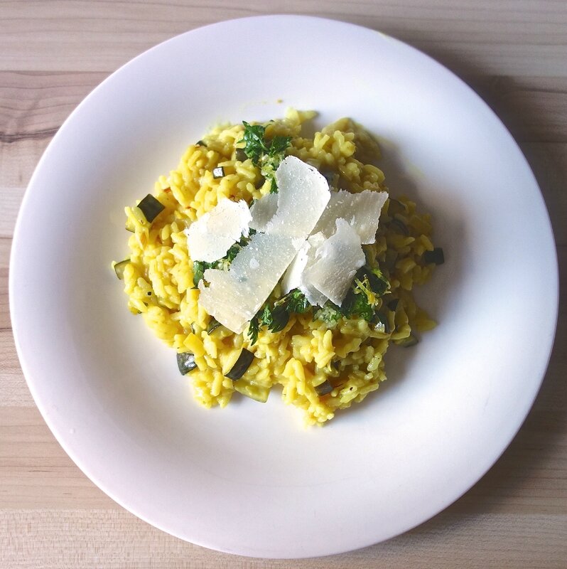 risotto aux courgettes et au safran