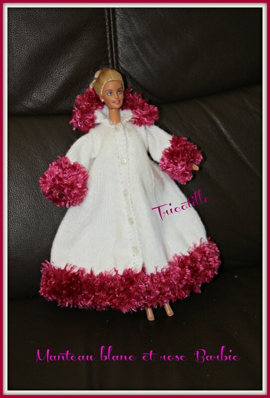 Manteau barbie blanc et rose